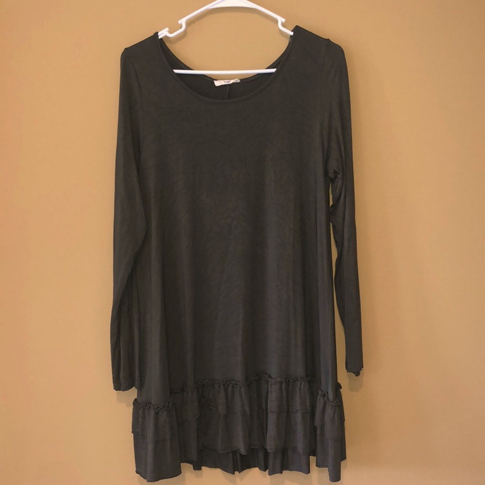 NWOT Olive Green Long Sleeve Dress